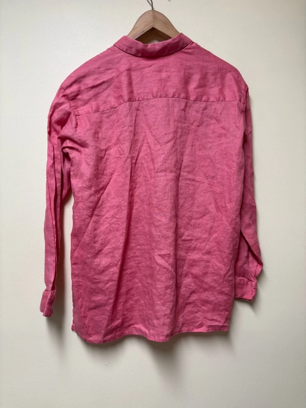 J Jill Love Linen Button Down Shirt Teaberry Small - Picture 11 of 11